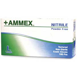 Ammex Nitrile Exam gloves: X-Large, non-sterile, 