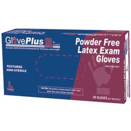 GlovePlus HD Latex Gloves Heavy Duty: Large, Powd