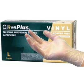 GlovePlus Vinyl Gloves Industrial Grade: X-Large,