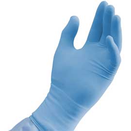 Synguard Nitrile Exam gloves: SMALL Powder-Free 1