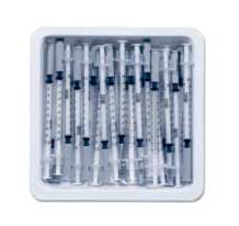 Bd Precisionglide 1 Ml Allergist Tray With 27 G X 1/2" Permanently Attached Needle. Regular Bevel