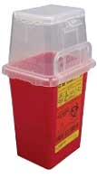 BD Sharps Collector 1.5 Qt. Removal Port Top, Red