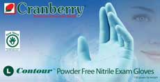 Contour Nitrile Exam gloves: Non-Sterile, Powder-