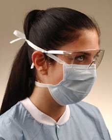 Crosstex Surgical Blue Surgical Tie-On Face Mask,