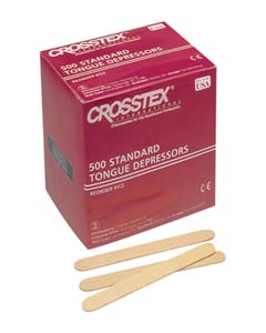 Crosstex Tongue Depressors Non-Sterile 6". Box of