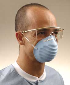 Crosstex Blue Surgical Molded Cone Utility Masks 