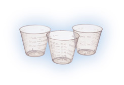 Crosstex 1 oz. Medicine/Mixing Cups - Clear Plast