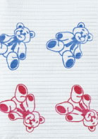 Econoback Teddy Bear Print Patient Bibs Plain Rectangle (13" X 19") 2 Ply Paper/1 Ply Poly, Case