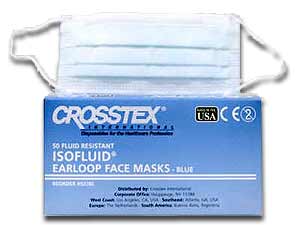 Isofluid Earloop Masks - Green, Fluid Resistant O
