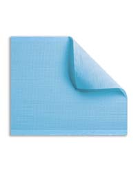 Polygard Blue Patient Bibs Plain Rectangle (16" X 19") 3 Ply Paper/1 Ply Poly, Case Of 500