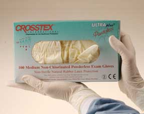 Ultra Plus Latex gloves: Non-Sterile, Powder-Free