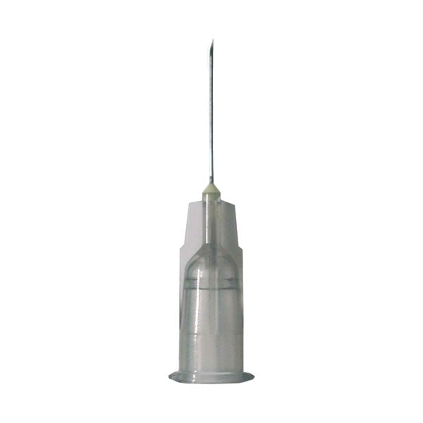 Exelint International Hypodermic Needle 27G X 1/2" Regular Bevel, 100/bx. Grey Color-Coded Plastic