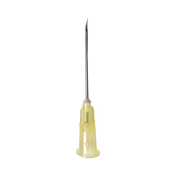 Exelint International Hypodermic Needle 20G X 1" Regular Bevel, 100/bx. Yellow Color-Coded Plastic