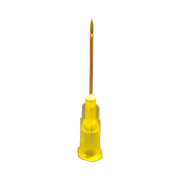 Exelint International Hypodermic Needle 20G X 3/4" Regular Bevel, 100/bx. Yellow Color-Coded