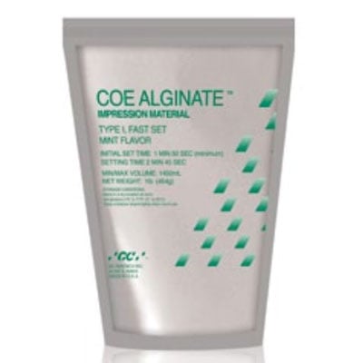 Coe Alginate Fast Set Alginate - Mint, 1 Lb. Bag