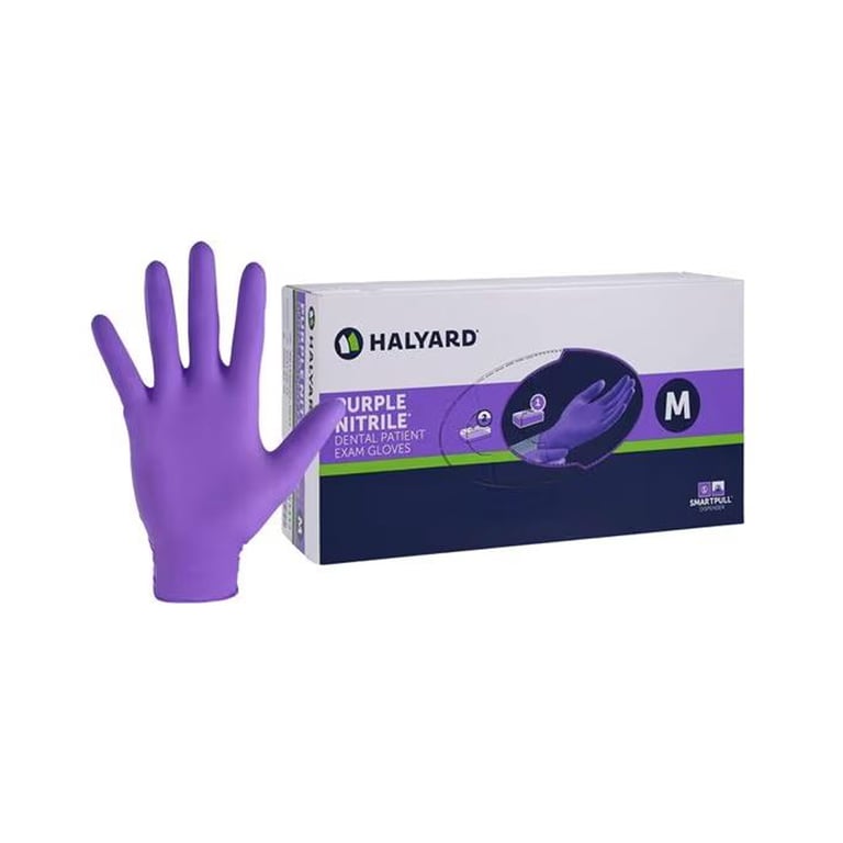 Purple Nitrile Powder-Free Gloves, Medium, 100/Bo