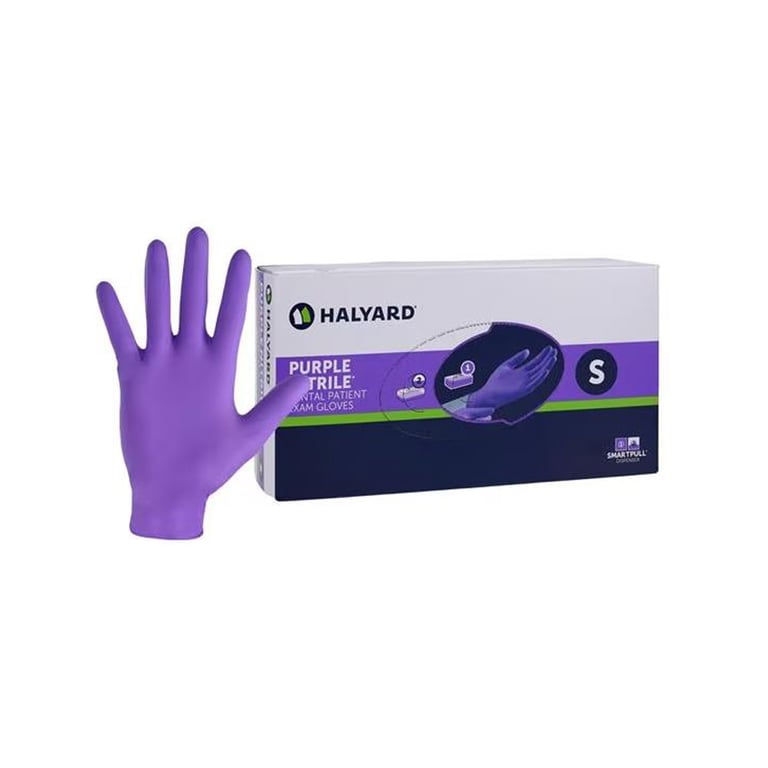 Purple Nitrile Powder-Free Gloves, Small, 100/Box