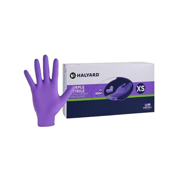 Purple Nitrile Powder-Free Gloves, X-Small, 100/B