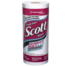 Scott 1-Ply Perforated Roll Towels, 11" x 10.7", 