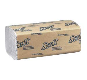 Scott Single-Fold Paper Towels General Purpose, 10.5" X 9.3", Case Of 4000 Towels