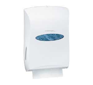 Windows Universal Folded Towel Dispenser, White, 