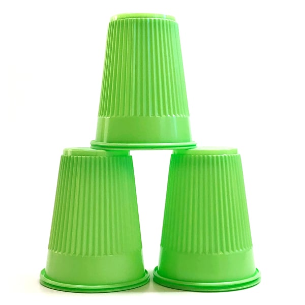 House Brand Green 5 oz. Plastic Cups, Case of 100