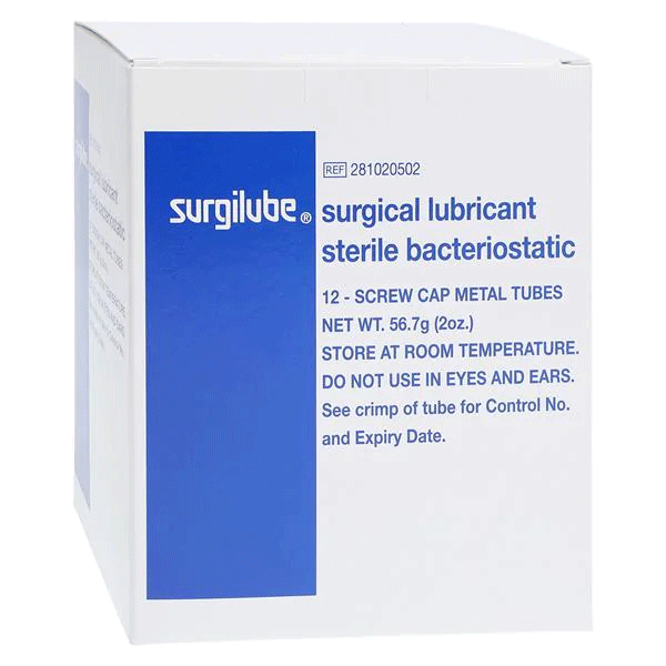 surgilube 2oz Surgical Lubricant, Metal Tube, 12/