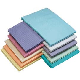 Dry-Back Patient Bibs GRAY 13" x 18" 2-Ply Paper/