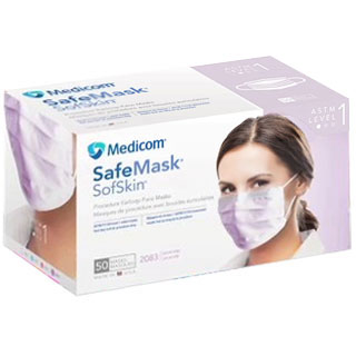 SafeMask SofSkin Earloop Mask LAVENDER 50/Pk Flui