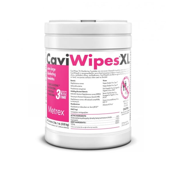 CaviWipes Towelettes (X-Large: 9" x 12") 65/Can.