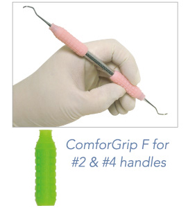 Comforgrip Green Silicone Instruments Grips - F Grip For #2 And #4 Handles, Package Of 20 Grips