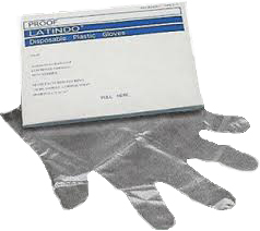 Plasdent Overgloves - Clear Plactic, Large, Box Of 100