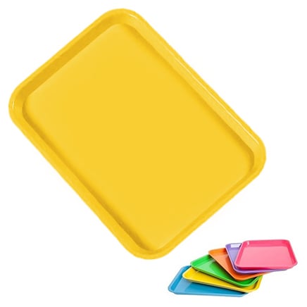 Plasdent Set-Up Tray Flat Size B (Ritter) - Neon Yellow, Plastic, 13 3/8" X 9 5/8" X 7/8"