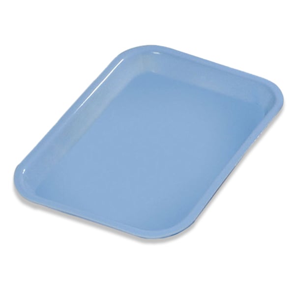 Plasdent Flat Tray, Size F (Mini) - Pastel Baby Blue, Plastic, 9-5/8" X 6-5/8" X 7/8"
