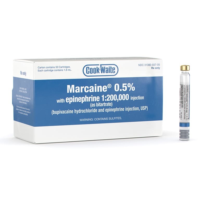 Cook-Waite Marcaine 0.5 % Bupivacaine with Epinep