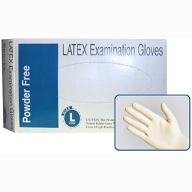 SkinTx FIT Latex Exam Gloves: Small, White, Non-S