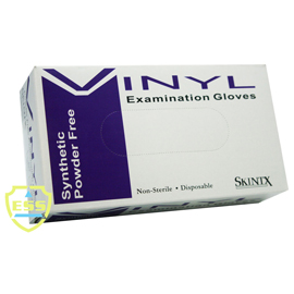 SkinTx Vinyl Exam Gloves: X-SMALL, non-sterile, p