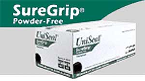 UniSeal SureGrip Latex Glove: Large, Powder-free,