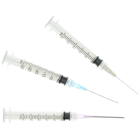 EXELINT International 3cc Syringe with 23 gauge x 1" Needle, Sterile, 100/Box