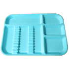 Plasdent Set-up Tray Divided Size B (Ritter) - Neon Blue, Plastic, 13-1/2" x