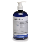 Septoderm Bactericidal Hand Lotion, fresh clean scent. Non-greasy formula